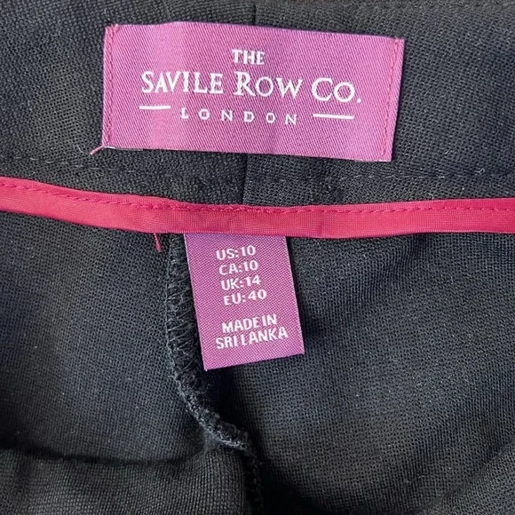 The Savile Row Co. London Women’s Black fitted ponte style pants. Size 10 - Picture 5 of 8